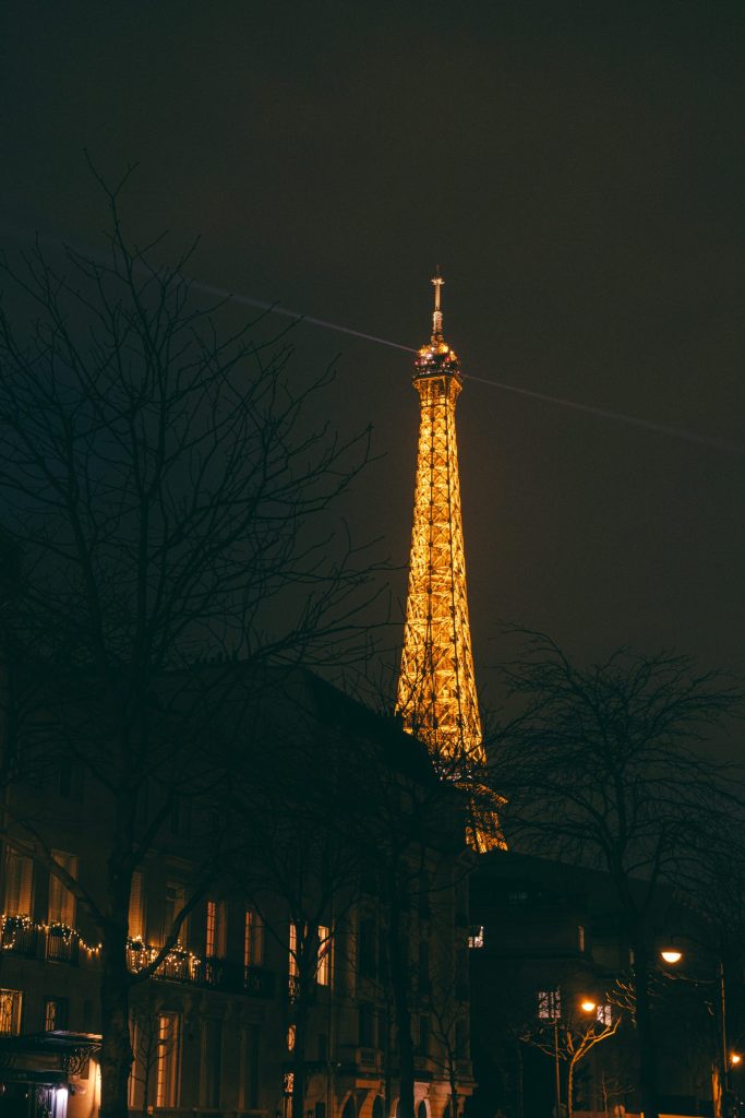 La Tour Eiffel The Eiffel Tower, illuminated at night