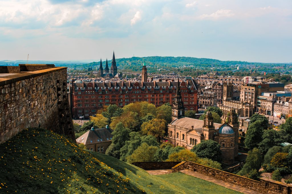 View from Edinburgh Castle A view of the city of Edinburgh